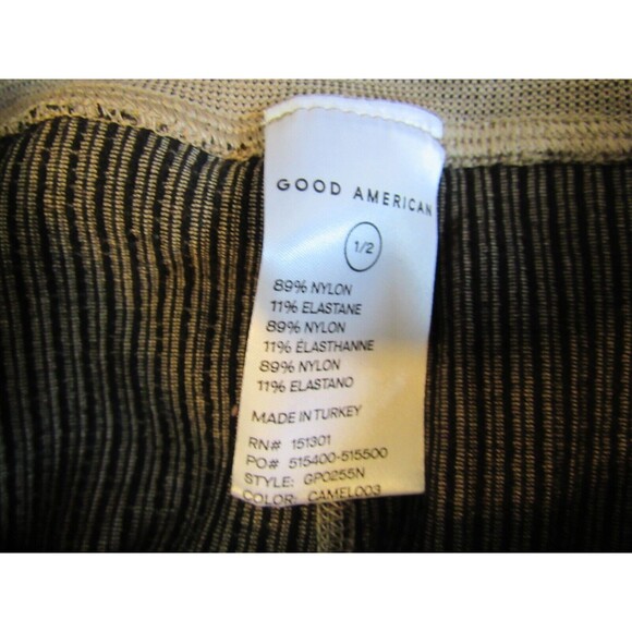 Good American Brown Camel Seamless Compression UV Protection Leggings SZ 1/2 NWT - Picture 8 of 8